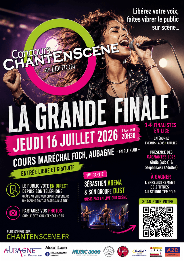 Affiche de la Grande Finale ChanteEnScène 2026